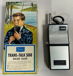 Walkie talkie portatile vintage Sears Trans Talk 500 (A5) - Foto 1 di 11