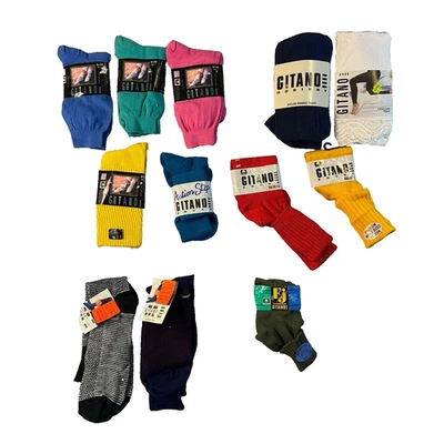 De Colección Gitano Años 90 Mayormente Damas 9-11 Hombres 10-13 Jóvenes Lote de Calcetines Medias EE. UU. Nuevo Foto 1 de 4