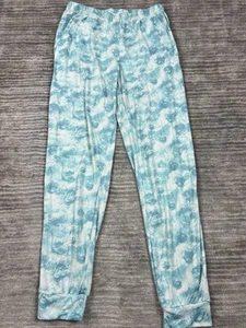 Catherine Malandrino Pajama Pants Large Blue Pull On Elastic Waist - Picture 1 of 10