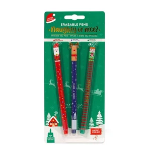 Neu Weihnachten mit 3 löschbaren Gelstiften Santa Claus Reindeer Elf Geschenk - Bild 1 von 16