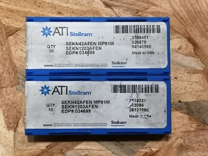 INSERTOS DE CARBURO INDEXABLE ATI STELLLRAM SEKN42AFEN MP91M SEKN 1203AFEN QTY28 M10 - Imagen 1 de 5