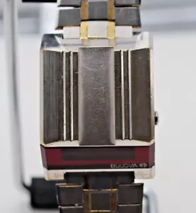 Bulova LED Computron Quartz Mens Drivers Watch Silver/Gold Tone w Orig Band - Picture 1 of 5
