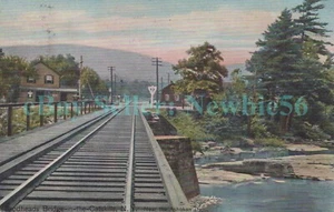 Brodheads Bridge NY - U&D RAILROAD STATION - Postcard Ashokan Reservoir/Shokan - Picture 1 of 2