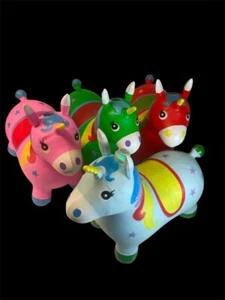 TRAMOGGIA SPAZIALE PER BAMBINI ANIMALI UNICORNO GONFIABILE - Foto 1 di 12