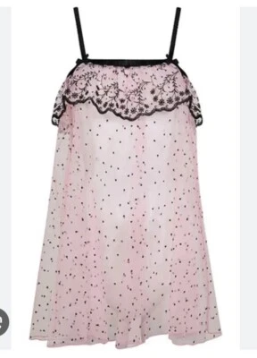 AGENT PROVOCATEUR AMBROSE BABYDOLL PINK / BLACK SIZE MEDIUM AP3 BNWTS RRP £345 - Image 1 of 3