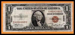 United States USA US VF Note $1 Dollar 1935 A Hawaii Silver Certificate S-C - Picture 1 of 2