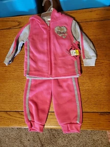 Diva Baby Girls 3 Piece Athletic Hoodie Set Size 18 Months Cute!! NWT - Picture 1 of 6