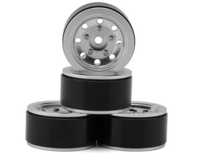RC4WD Classic 8-Hole V2 1.0" Beadlock Wheels (Silver) (4) [RC4ZW0173] - Image 1 of 4