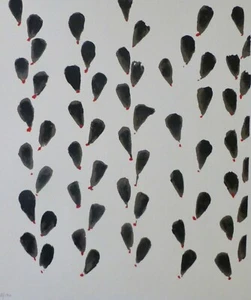 DONALD SULTAN from the 'Wall Flowers' Suite HAND SIGNED NUMBERED SERIGRAPH - Picture 1 of 4