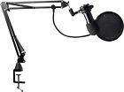 Citronic USB Studio Microphone Kit Adjustable Condenser Mount Pop Filter Shield