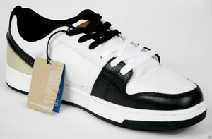 HERREN GRAVIS BURTON SCHWARZ WEISS GOLD CORTEX LEDER SCHUHE Turnschuhe Skateboard Punk - Bild 1 von 7
