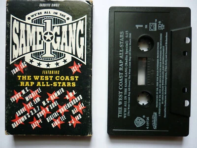 West Coast Rap All-Stars We're All In The Same Gang Cassette Single 1990 TESTED - Image 1 of 4
