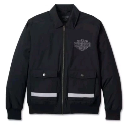 NUEVO CON ETIQUETAS Chaqueta de Garaje Harley Davidson Para Hombres Chaleco Acolchado con Cremallera Forrado Reflectante, M Foto 1 de 4