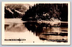 Postkarte ID Lake Waha Idaho North South Highway RPPC um 1940 K36 - Bild 1 von 3