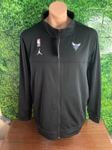 NBA Charlotte Hornets Basketball Full Zip Jacket W/Pockets Black Size XL Cover