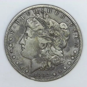 1892-S Morgan Silver Dollar 90% US $1 Coin VF/XF d780 - Picture 1 of 2