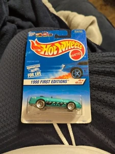 Hot Wheels Jaguar XK8 1998 First Edition 5/48 #639 Blue & White Card Malaysia - Picture 1 of 1