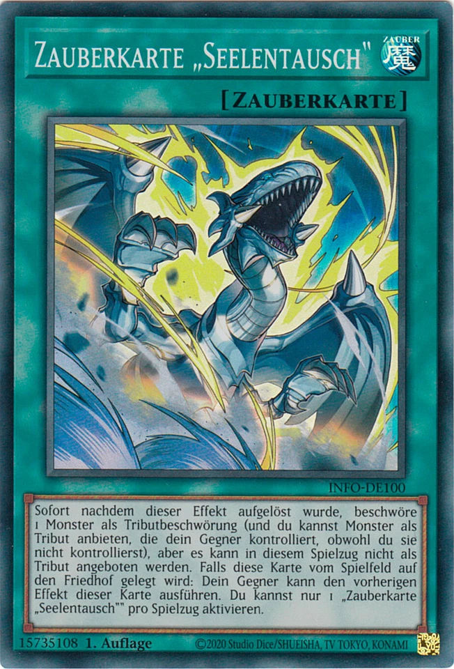 YU-GI-OH, ZAUBERKARTE "SELLENTAUSCH", SR, INFO-DE100, 1. Auflage, TOP - Bild 1 von 1