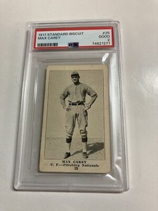 Rare Psa 2 1917 standard biscuit Max Carey Pittsburgh nationals Pirates 1/1 Only