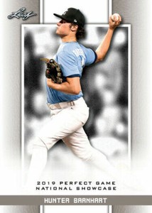 HUNTER BARNHART 2019 "1ST EVER PRINTED" LEAF PERFECT GAME NIKE ROOKIE CARD! 