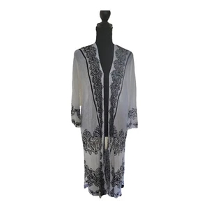 Chico’s Women's Alabaster Marrakesh Drama Cardi Topper Size 1 Med NWT $109 - Picture 1 of 7