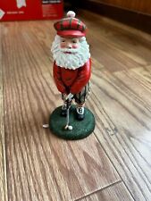Vintage Golfing Bobble-Head Santa Detailed Hand-Sculpted Santa Figurine 2002