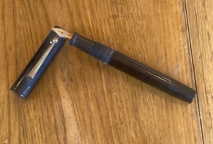 Vintage Markenloser Flattop Füllfederhalter mit Webster Clip 5 3/8" unrestauriert - Bild 1 von 18