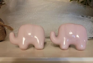 2 Pink Elephant Drawer Pull Door Knob  Animal Jungle Safari Home Dresser Cabinet - Picture 1 of 3