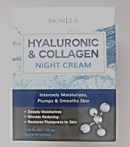 Crema notte ialuronica e collagene skin 2.0 idratante paffuti vegan 1,69 fl oz ~ - Foto 1 di 6