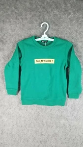 Toall Kid Sz 6/7 Oh My God Sweatshirt Green NWD Long Sleeve Casual Warm Pullover - Picture 1 of 11