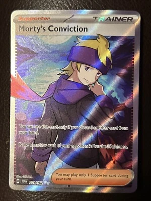 Morty's Conviction 201/162 Sv05: Temporal Forces Holo Ultra Rare Pokemon Card - Image 1 of 4