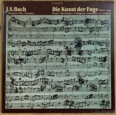 Bach Die Kunst der Fuge The Art of Fugue MAX POMMER Eterna 2 LP 827848-849 MINT - Image 1 of 4
