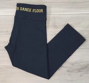 Zumba Leggings Women's XS Black/Gold Capri The World Is Our Dance Floor - Picture 1 of 12