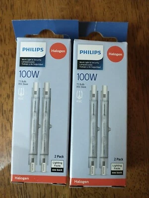 2 Packs - Philips T3 100W Work Light & Security Bulbs RSC Base (2 per Pack) New! - Image 1 of 2