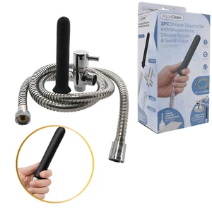 Shower Enema System Vaginal Anal Cleaner Tube Wash Silicone Colon Douche Nozzle - Picture 1 of 9