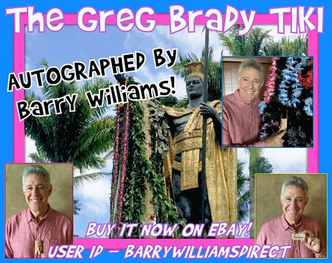 BARRY WILLIAMS DIRECT! The Greg Brady GOOD LUCK TIKI As Seen On The Brady Bunch! Cover