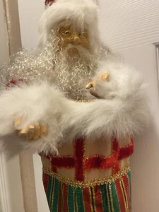 Mark Roberts RARE Large 35in Santa Candy Sack Hanging Wreath Ornament Sock NICE - Picture 1 of 12