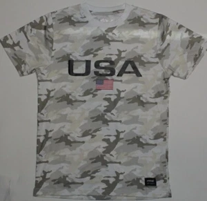 MITRE PROFLOW "USA" 4TH OF JULY BOYS TEE SIZE MEDIUM (10/12 YEARS) NEW CAMO RARE - Picture 1 of 6