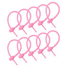 30Pcs Reusable Zip Ties, 7 Inch Silicone Ties Bag Clips Pink