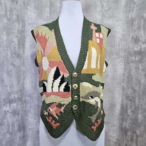 Vintage Bonzo Australia Sydney Oprea House Dolphin Sealife Knit Sweater Vest - Picture 1 of 8