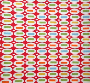 apx 1.5y Peas&Carrots by American Jane Patterns Sandy Klop Moda Cotton Red Oval - Picture 1 of 3