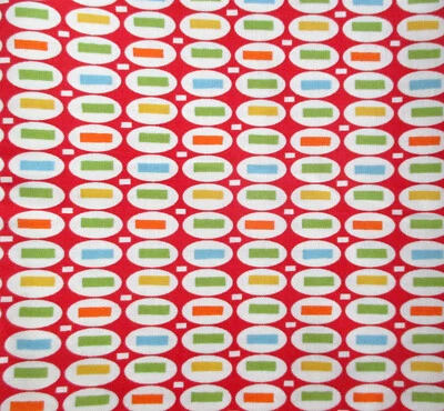 apx 1.5y Peas&Carrots by American Jane Patterns Sandy Klop Moda Cotton Red Oval - Image 1 of 3