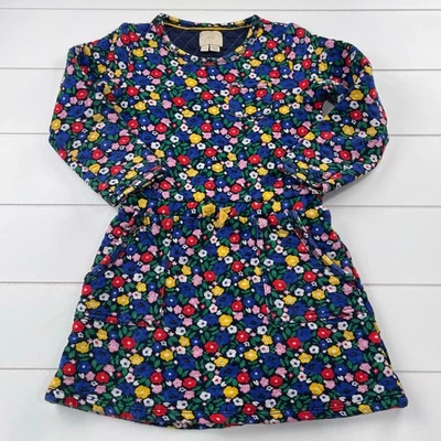 Vestido Boden feminino acolchoado jersey floral azul marinho tamanho 6-7 - Imagem 1 de 4