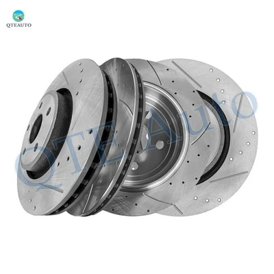 350mm-Rear 330mm Drilled Brake Rotor For 2011-2013 2015-2019 Jeep Grand Cherokee - Image 1 of 4