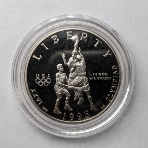 1995 S Basketball Atlanta Proof Half Dollar - Picture 1 of 3