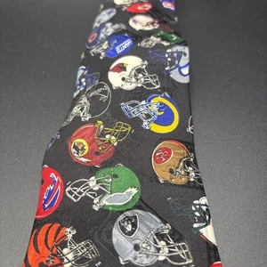 NFL Team Tie Necktie Vintage Teams Logo Helmets Cowboys Bears Packers 49ers NFC - Picture 1 of 3