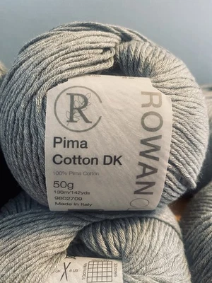Rowan Classic Pima Cotton DK Yarn 10-50g balls Color 064 Badger (Grey) - Image 1 of 4