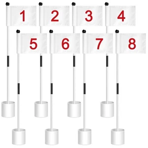 Set 10 Bandiera da Golf Mini, Pratica Putting Bandiera Verde per Cortile Tutti e 3 Piedi G... - Foto 1 di 6