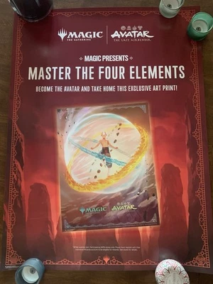 AVATAR L'ULTIMO DOMINATORE DELL'ARIA POSTER NEGOZIO 18x24 NUOVO promozionale MTG Magic Gathering - Immagine 1 di 4