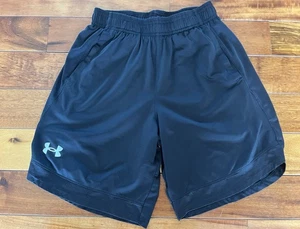 Under Armour Black Athletic Shorts Boys Youth Size Large Loose - Picture 1 of 3